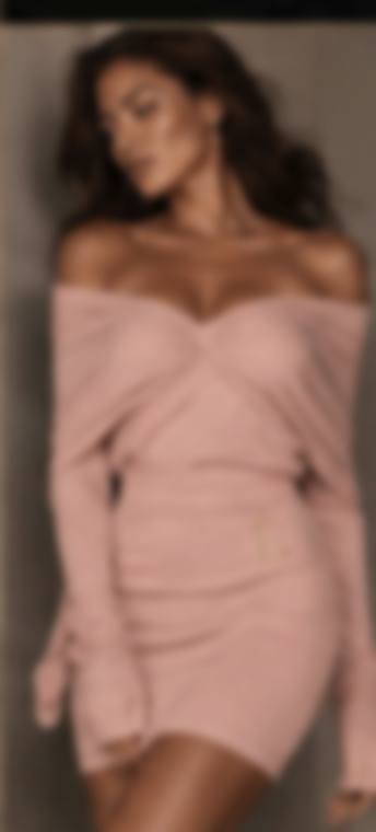 The Blush Lounge Dress — Brushed knit