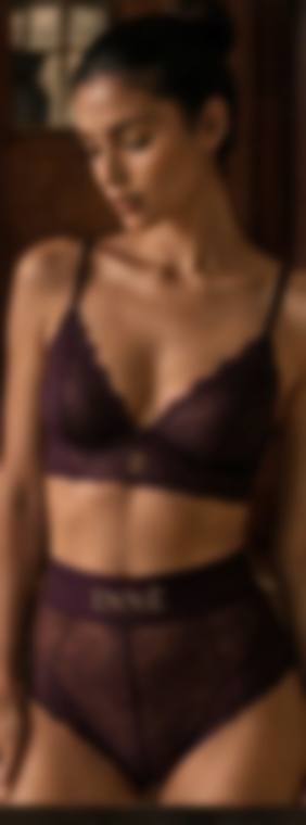 The Plum Lace Set — Leavers lace