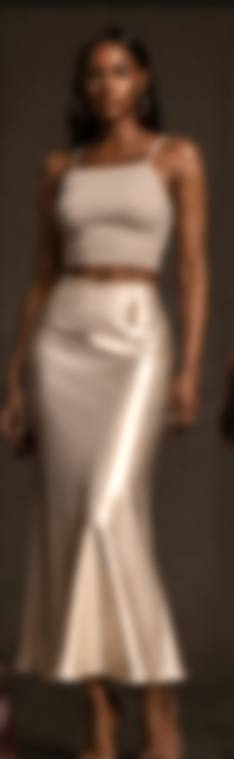The Bias Midi Skirt — Silk satin