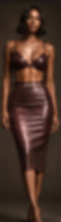 The Leather Pencil Skirt — Oxblood glazed leather